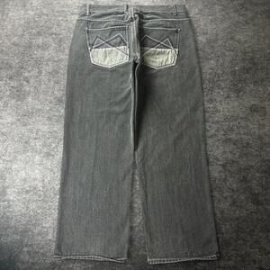 Vintage Red Ape Men’s 40 Gray Baggy Jeans Two-Tone Y2K Hip Hop Denim